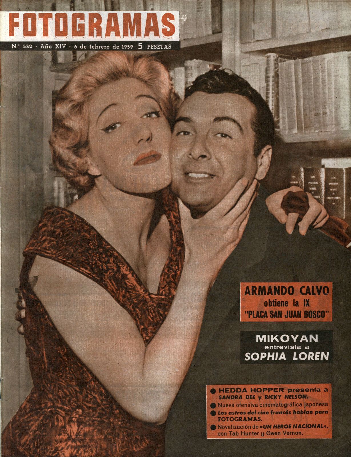 FOTOGRAMAS magazine cover Issue 532 6 February 1959