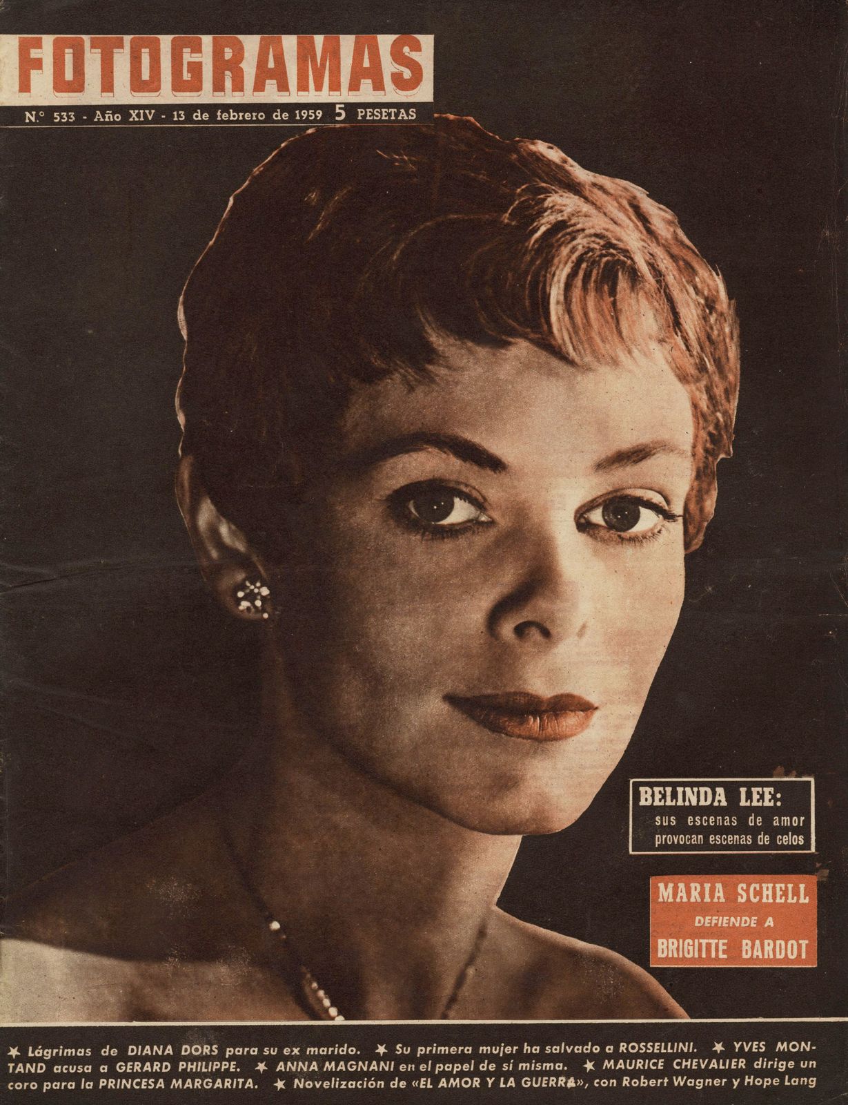 FOTOGRAMAS magazine cover Issue 533 13 February 1959