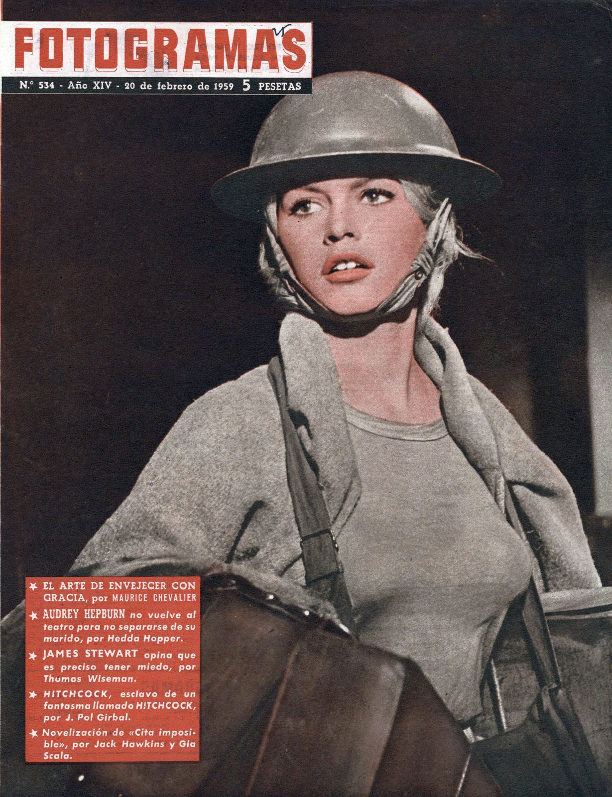 FOTOGRAMAS magazine cover Issue 534 20 February 1959