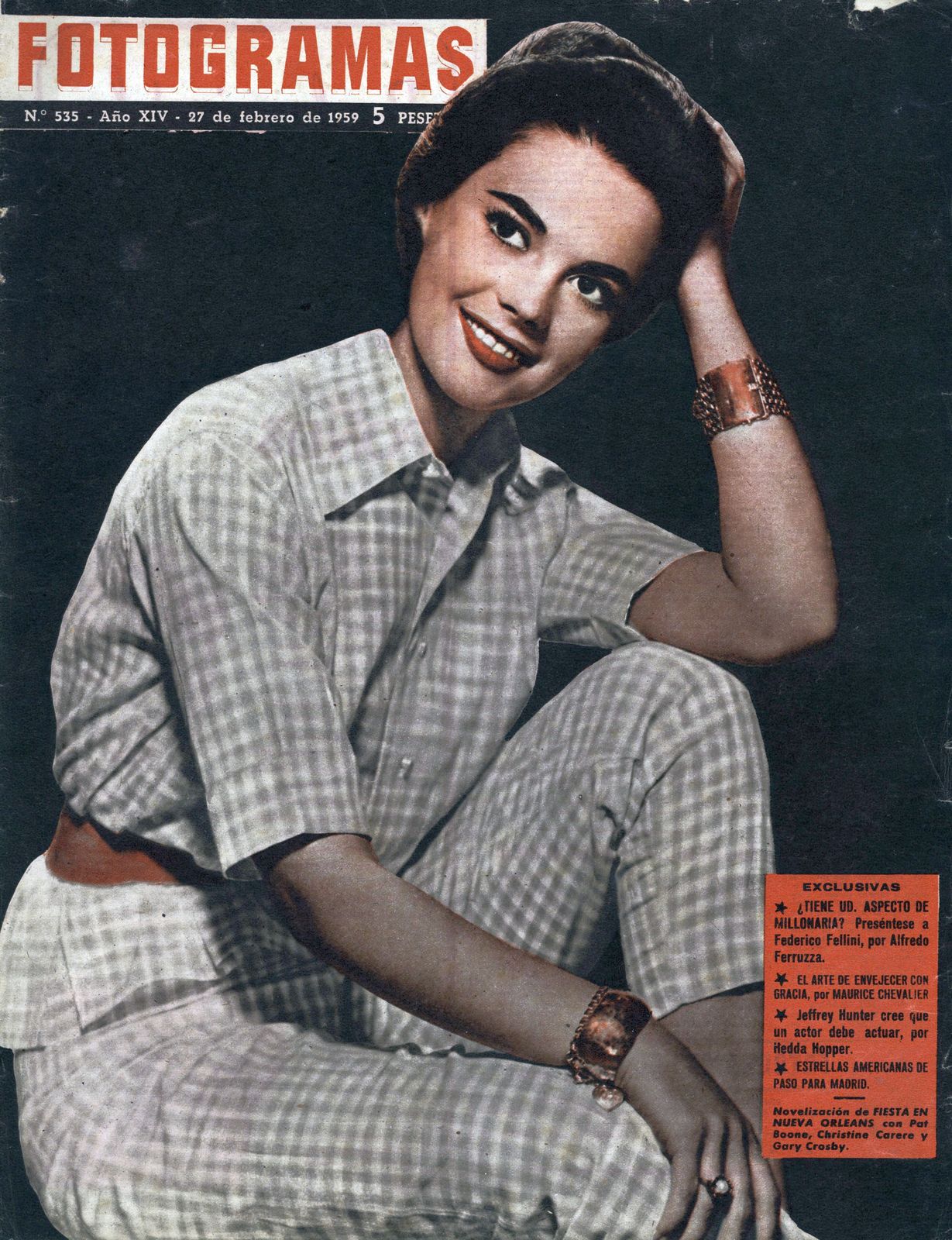FOTOGRAMAS magazine cover Issue 535 27 February 1959