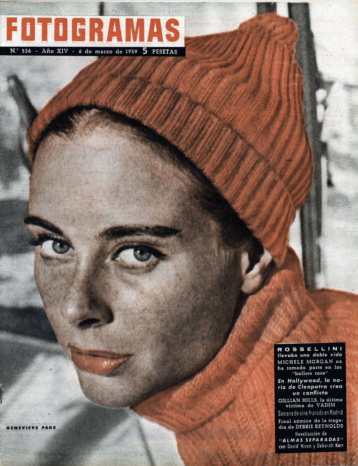 FOTOGRAMAS magazine cover Issue 536 6 March 1959