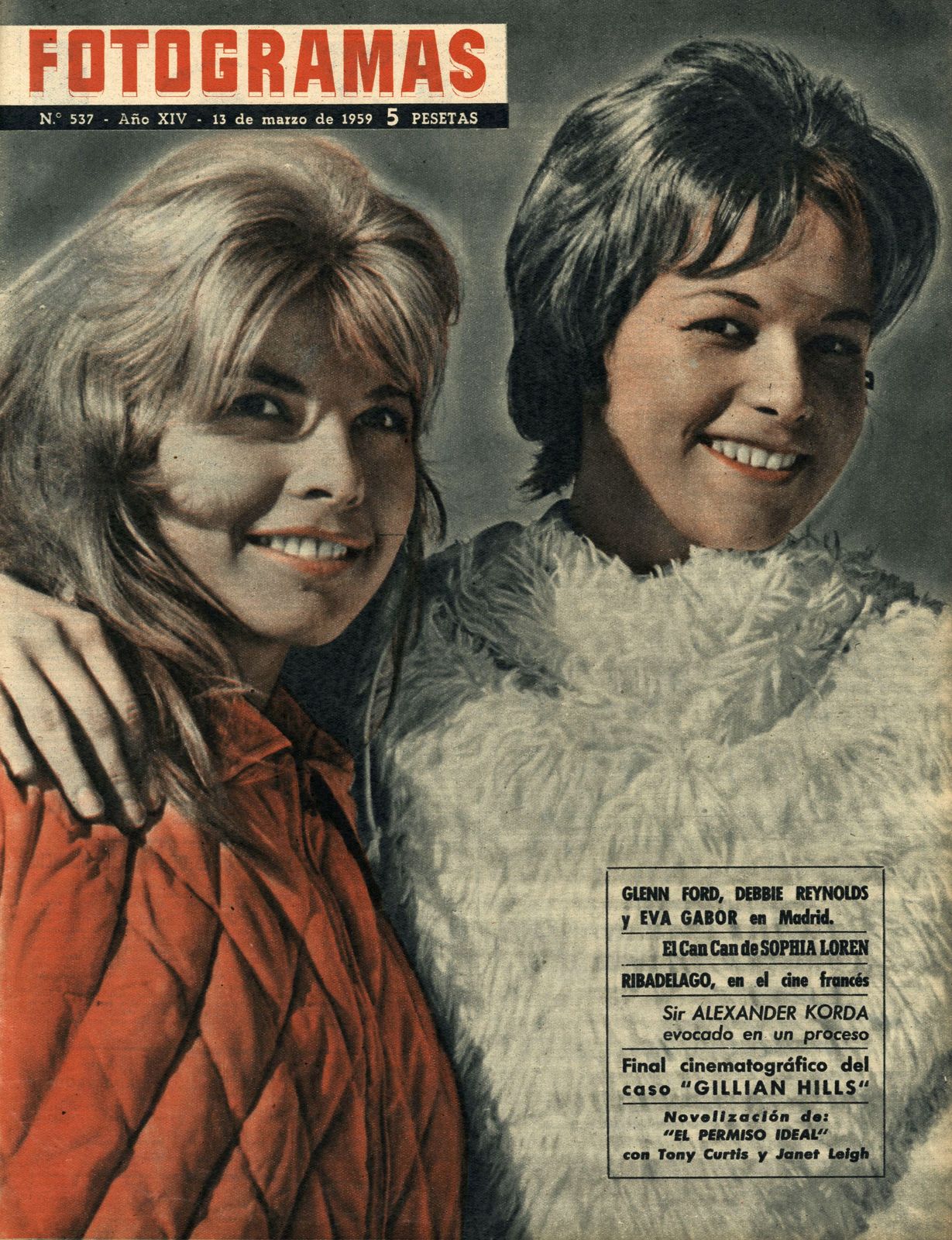 FOTOGRAMAS magazine cover Issue 537 13 March 1959