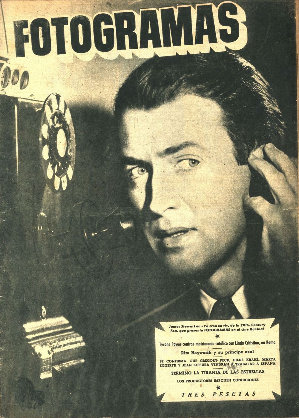 FOTOGRAMAS magazine cover Issue 54 1 February 1949