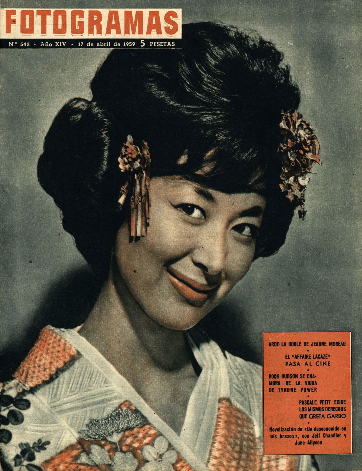 FOTOGRAMAS magazine cover Issue 542 17 April 1959