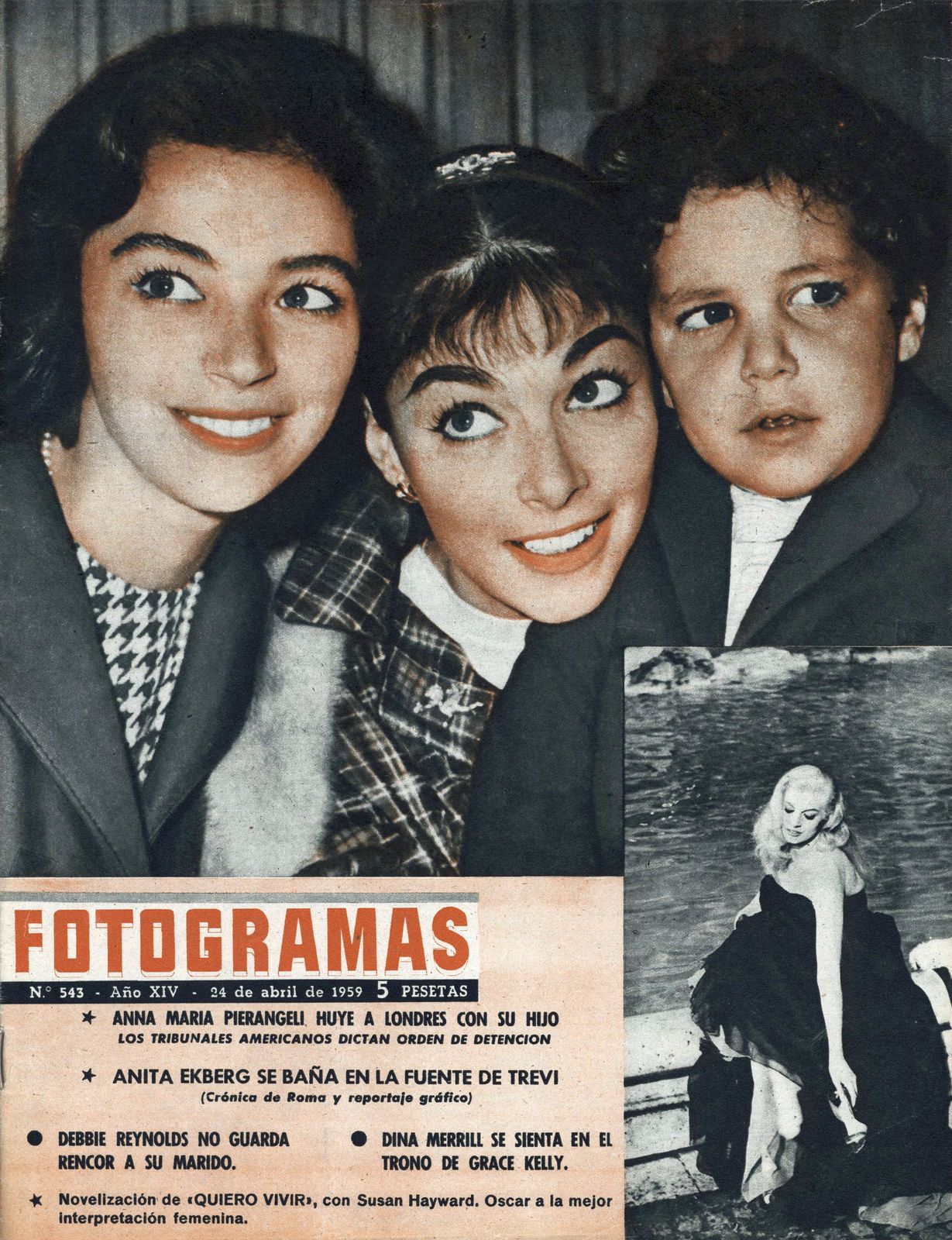 FOTOGRAMAS magazine cover Issue 543 24 April 1959