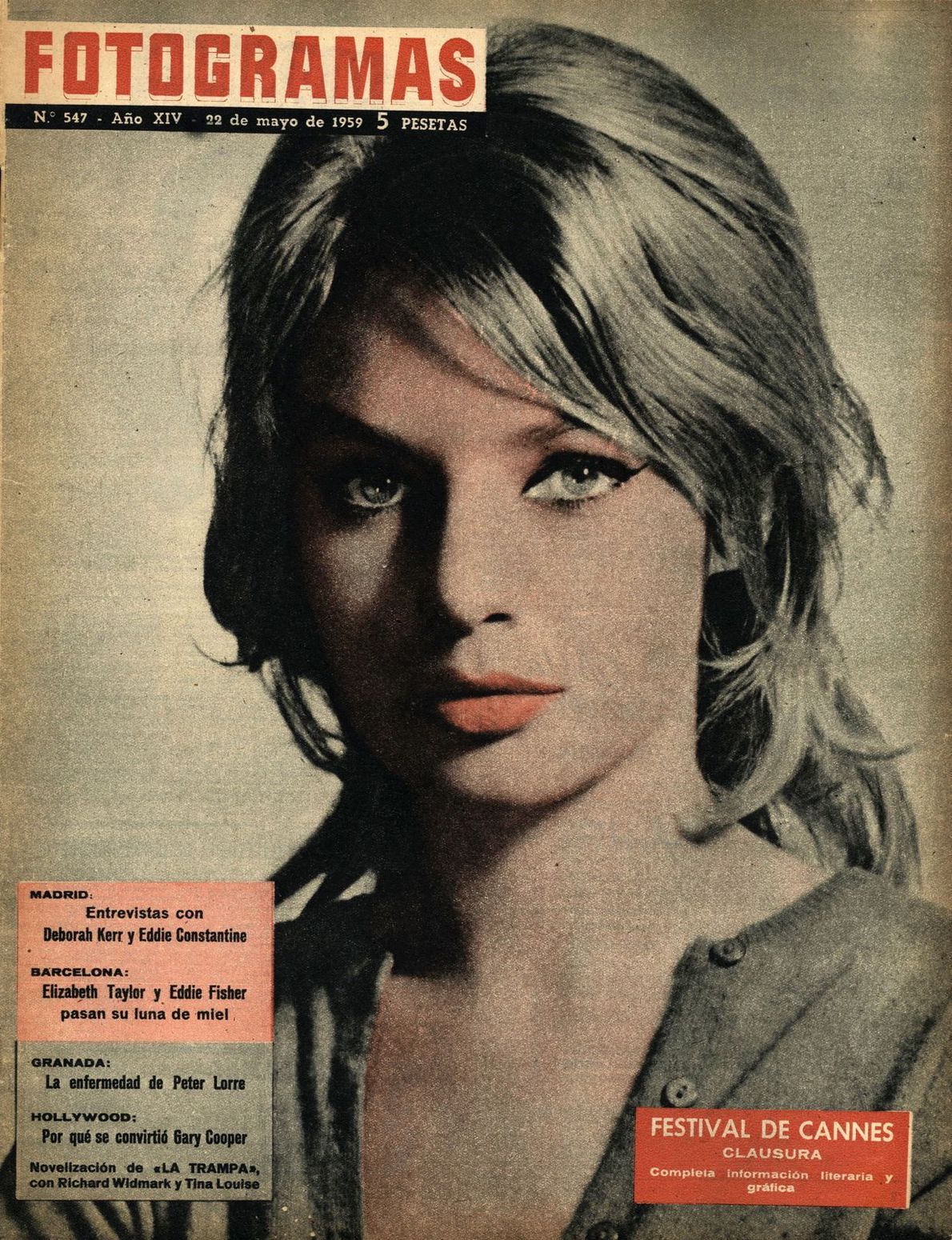 FOTOGRAMAS magazine cover Issue 547 22 May 1959