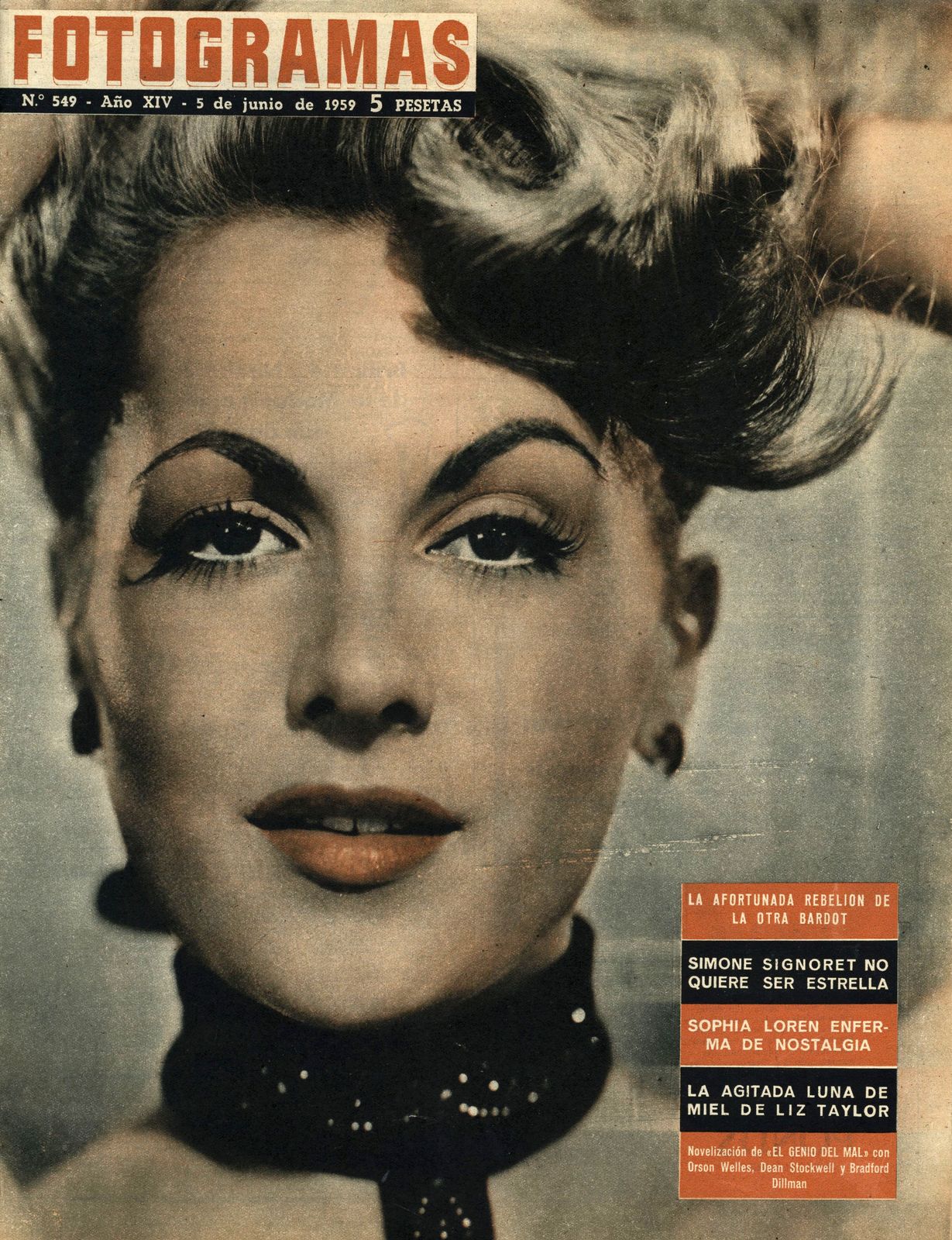 FOTOGRAMAS magazine cover Issue 549 5 June 1959