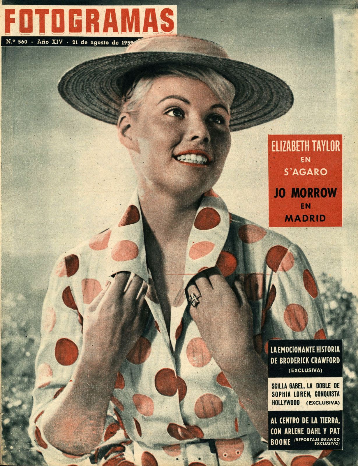 FOTOGRAMAS magazine cover Issue 560 21 August 1959