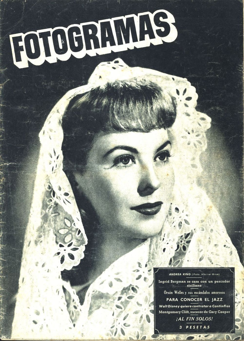 FOTOGRAMAS magazine cover Issue 57 15 March 1949