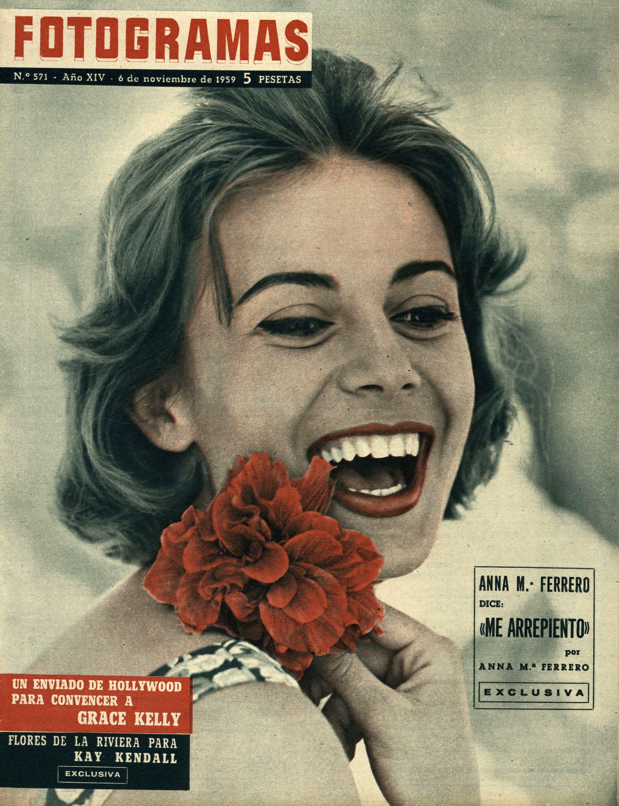 FOTOGRAMAS magazine cover Issue 571 6 November 1959