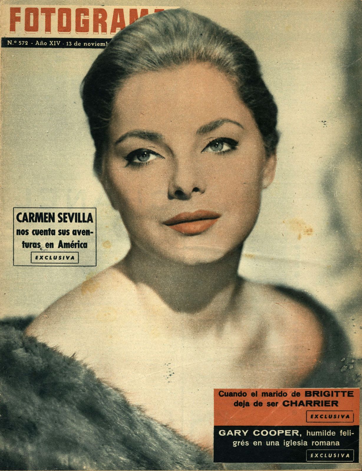 FOTOGRAMAS magazine cover Issue 572 13 November 1959