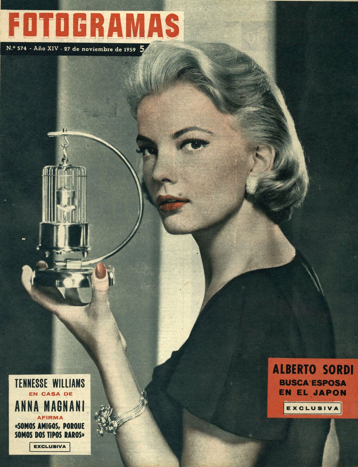FOTOGRAMAS magazine cover Issue 574 27 November 1959