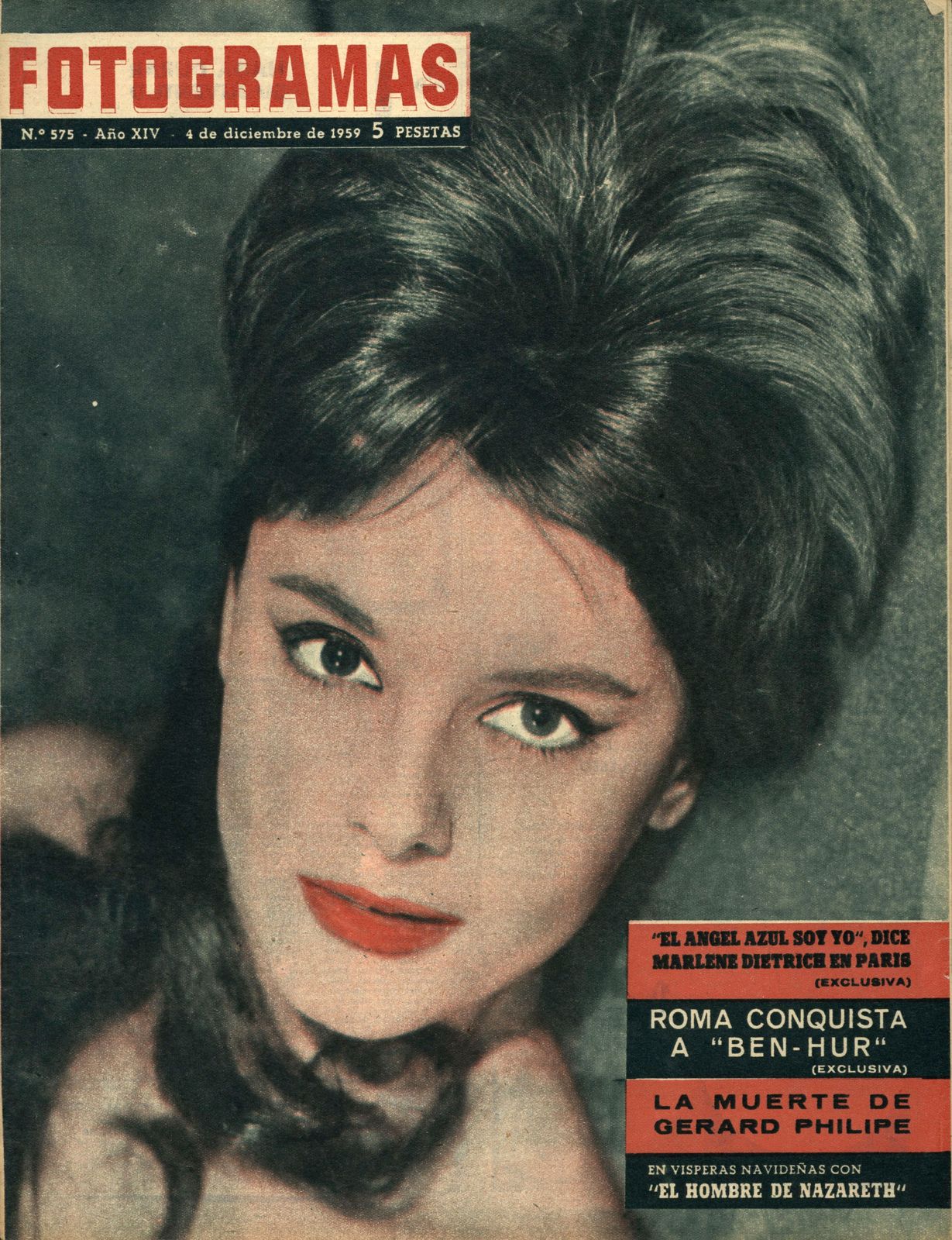 FOTOGRAMAS magazine cover Issue 575 4 December 1959