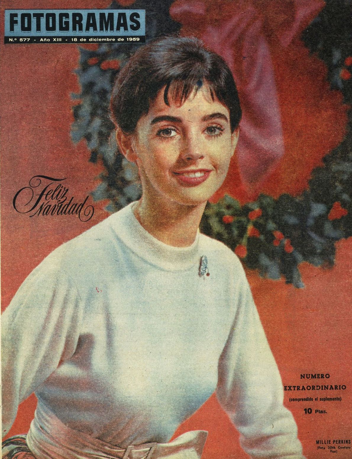 FOTOGRAMAS magazine cover Issue 577 18 December 1959