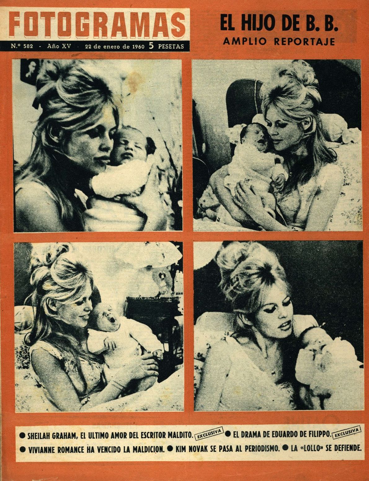 FOTOGRAMAS magazine cover Issue 582 22 January 1960