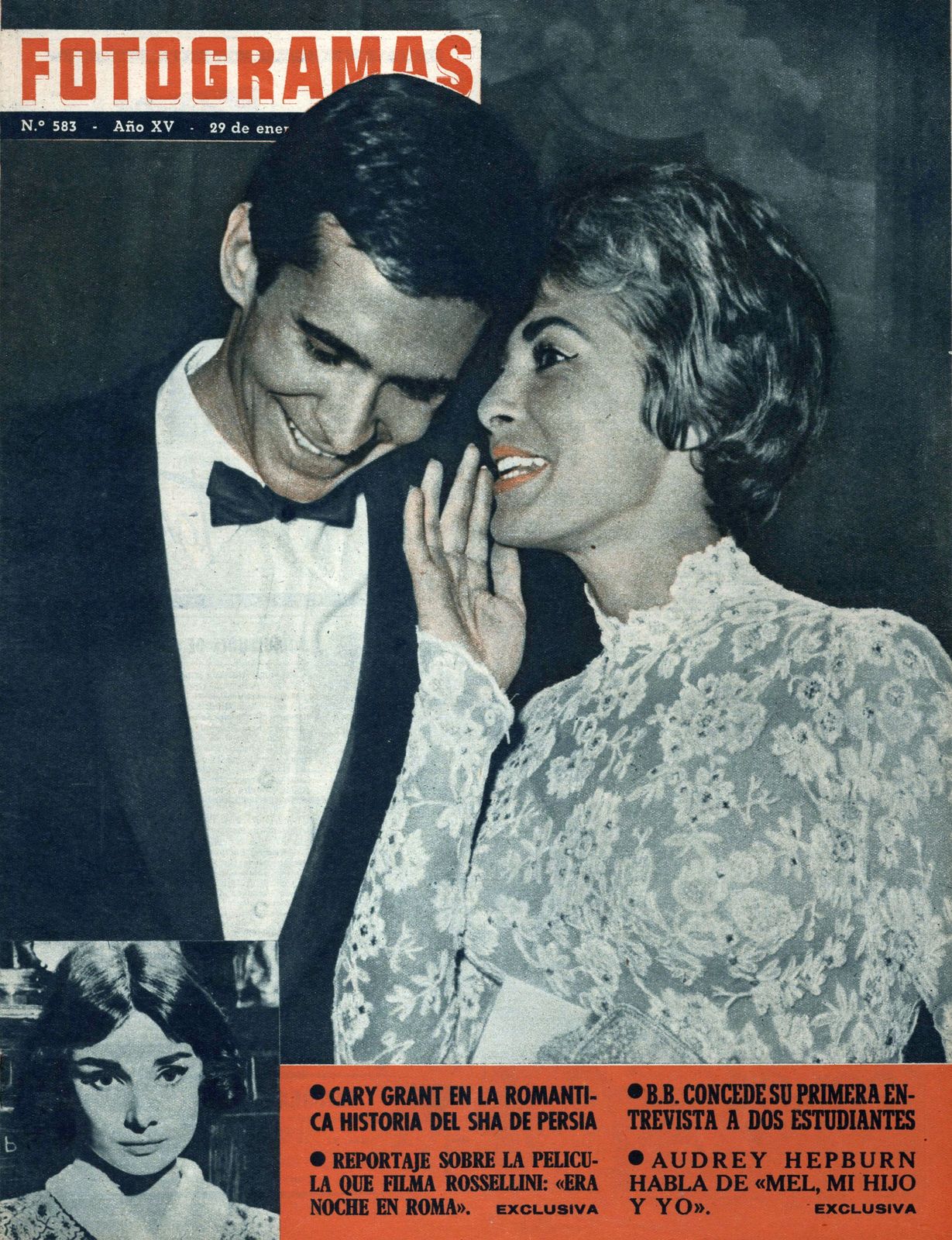 FOTOGRAMAS magazine cover Issue 583 29 January 1960