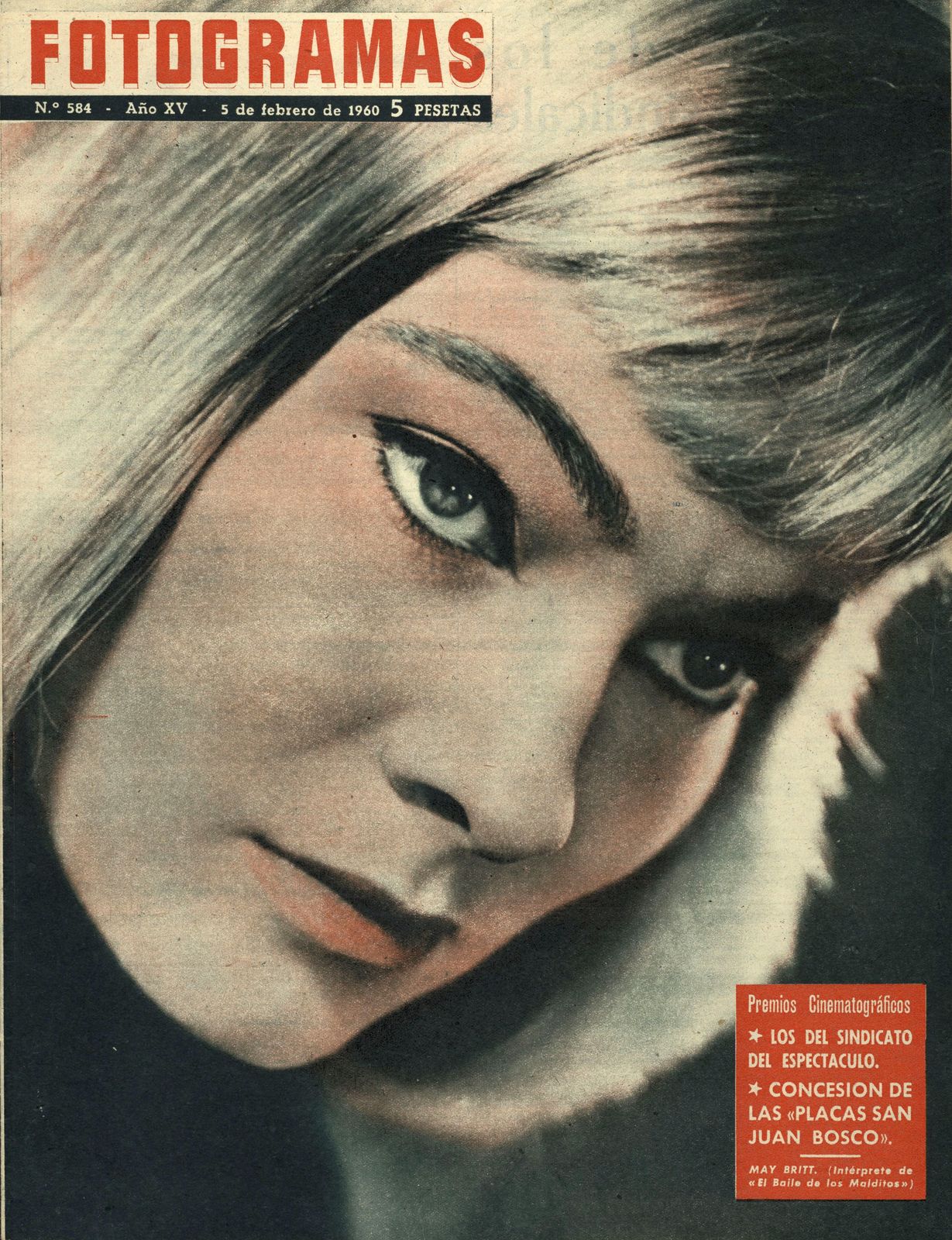 FOTOGRAMAS magazine cover Issue 584 5 February 1960