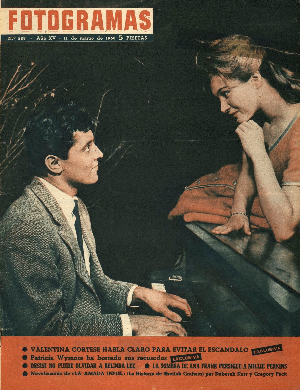FOTOGRAMAS magazine cover Issue 589 11 March 1960