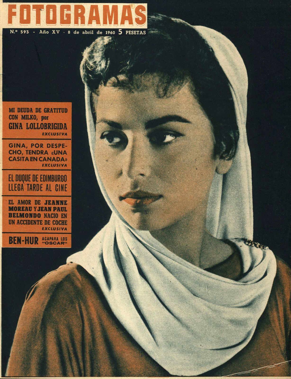 FOTOGRAMAS magazine cover Issue 593 8 April 1960