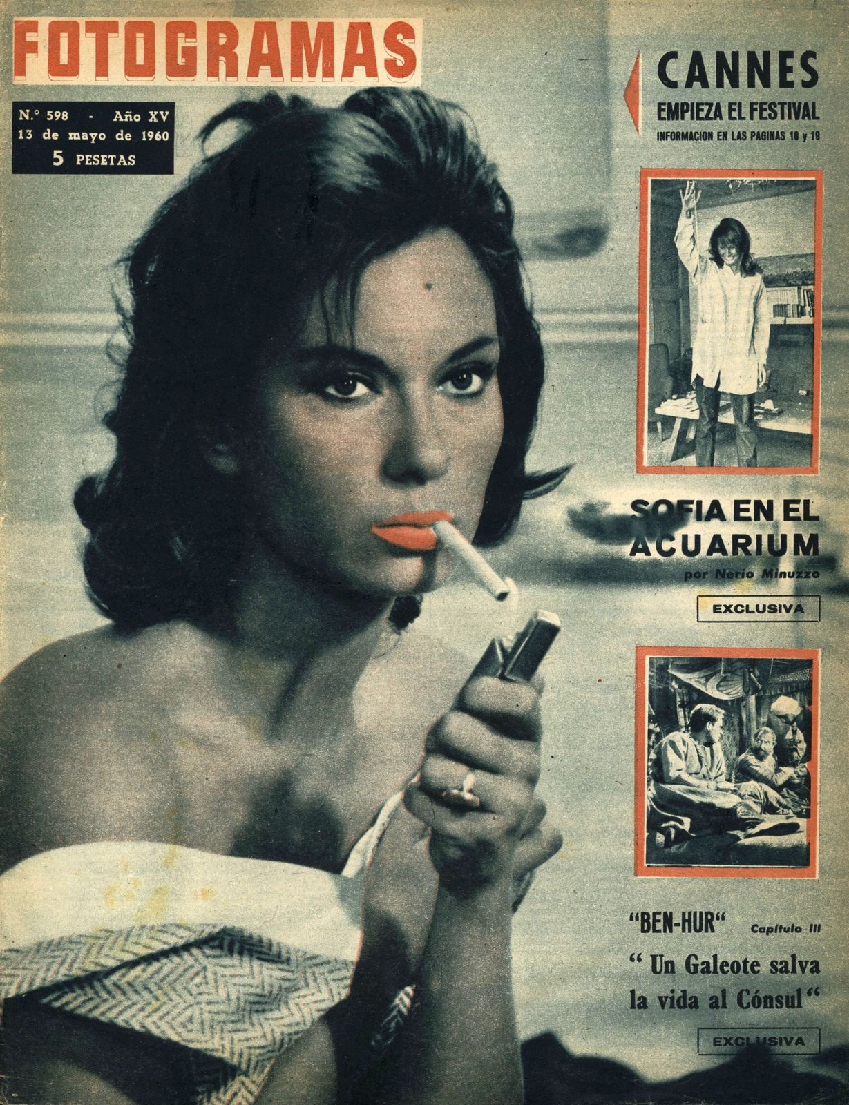 FOTOGRAMAS magazine cover Issue 598 13 May 1960