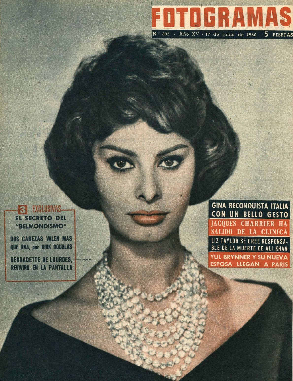 FOTOGRAMAS magazine cover Issue 603 17 June 1960