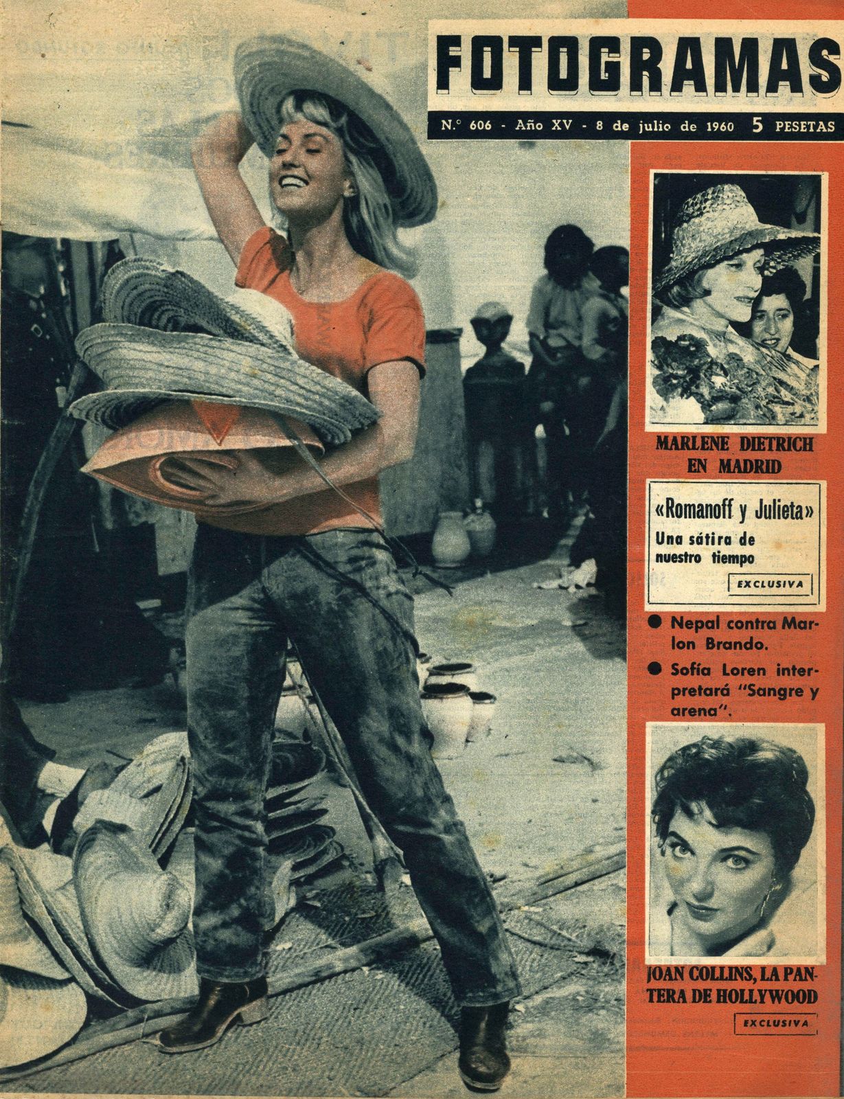 FOTOGRAMAS magazine cover Issue 606 8 July 1960