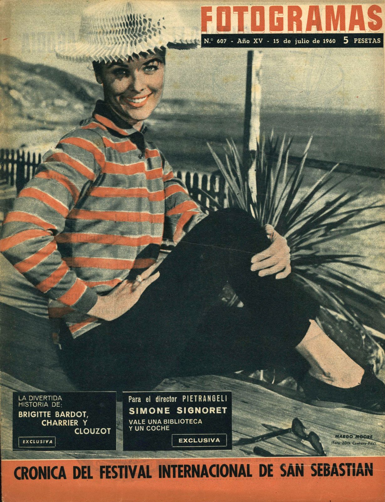 FOTOGRAMAS magazine cover Issue 607 15 July 1960