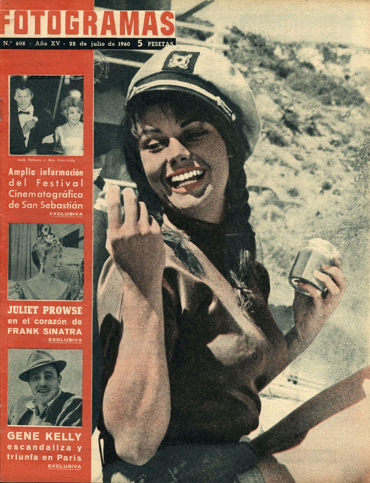 FOTOGRAMAS magazine cover Issue 608 22 July 1960