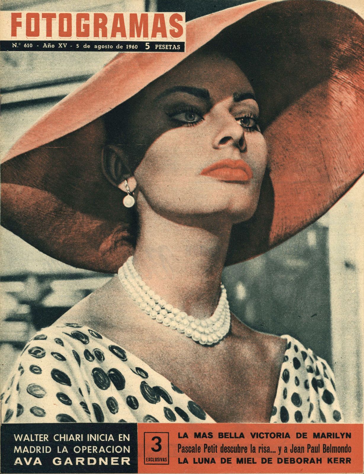 FOTOGRAMAS magazine cover Issue 610 5 August 1960