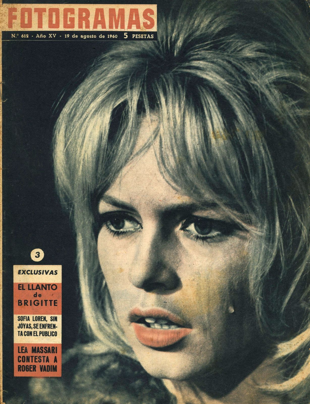FOTOGRAMAS magazine cover Issue 612 19 August 1960