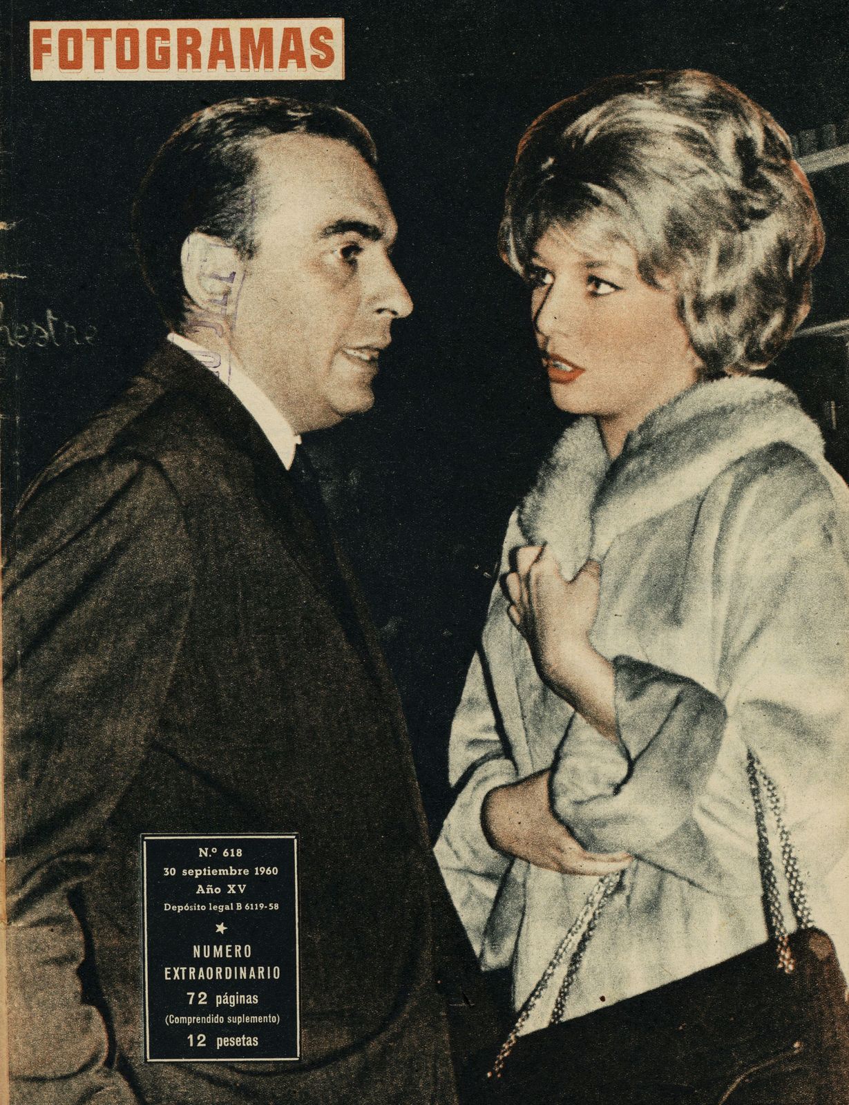 FOTOGRAMAS magazine cover Issue 618 30 September 1960