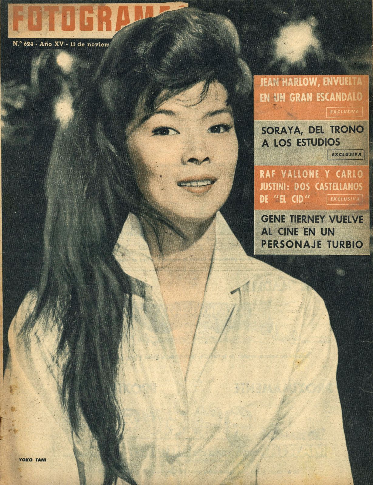 FOTOGRAMAS magazine cover Issue 624 11 November 1960