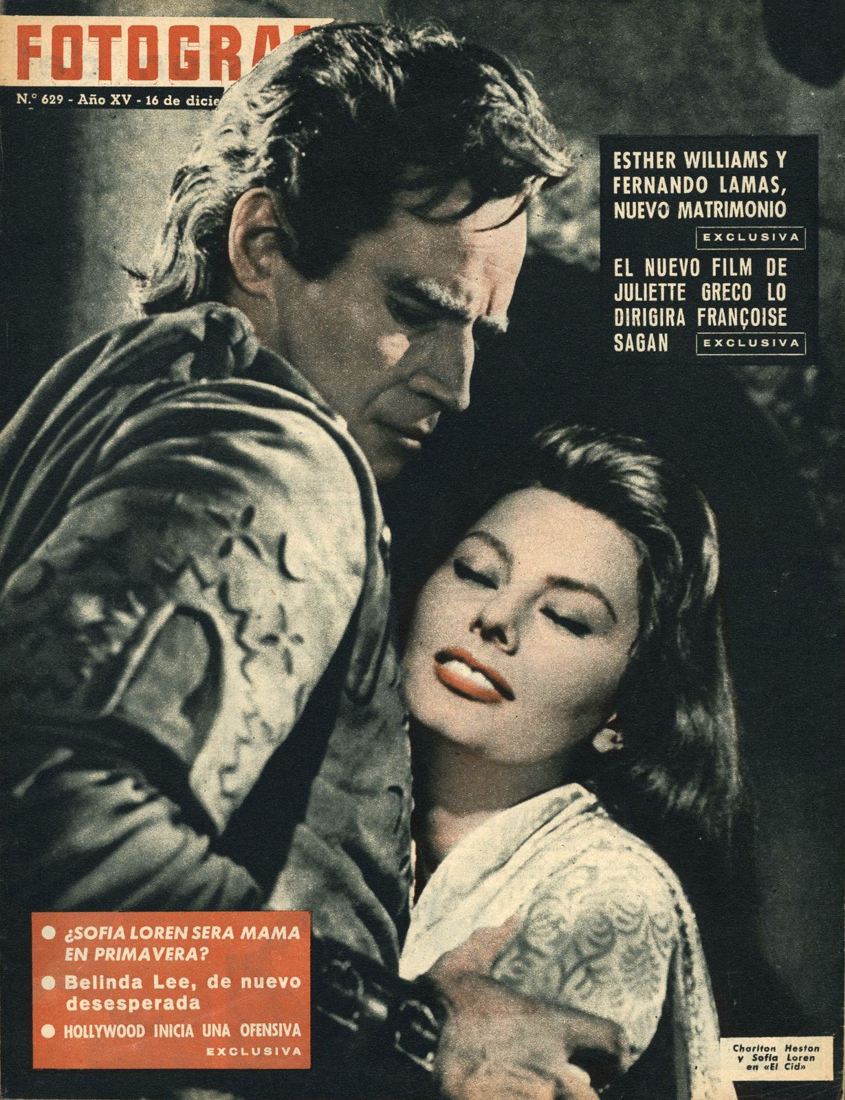 FOTOGRAMAS magazine cover Issue 629 16 December 1960