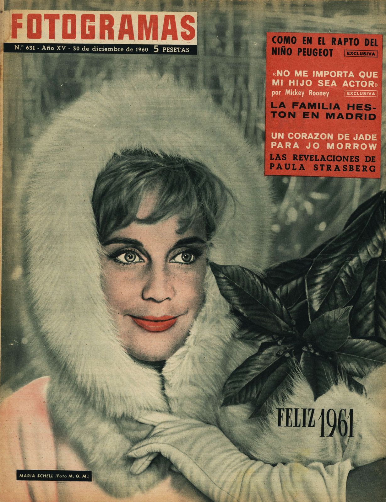 FOTOGRAMAS magazine cover Issue 631 30 December 1960