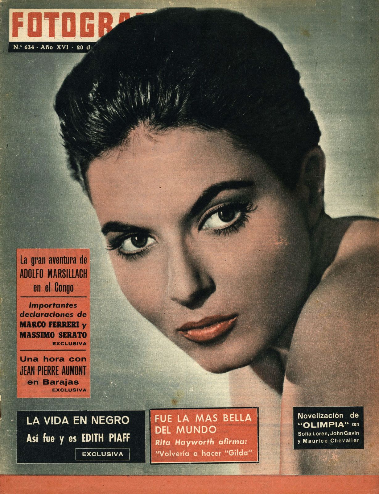 FOTOGRAMAS magazine cover Issue 634 20 January 1961