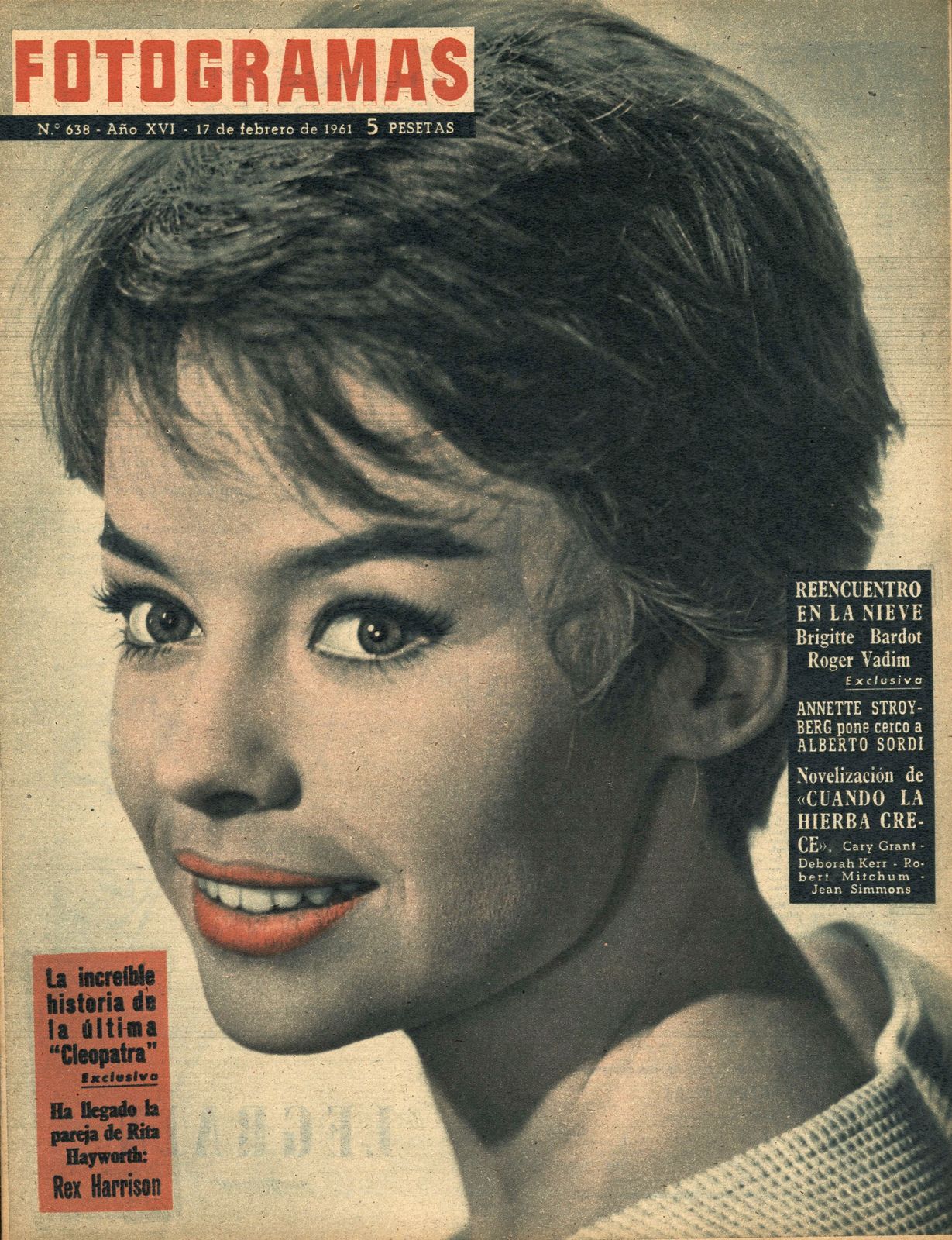 FOTOGRAMAS magazine cover Issue 638 17 February 1961