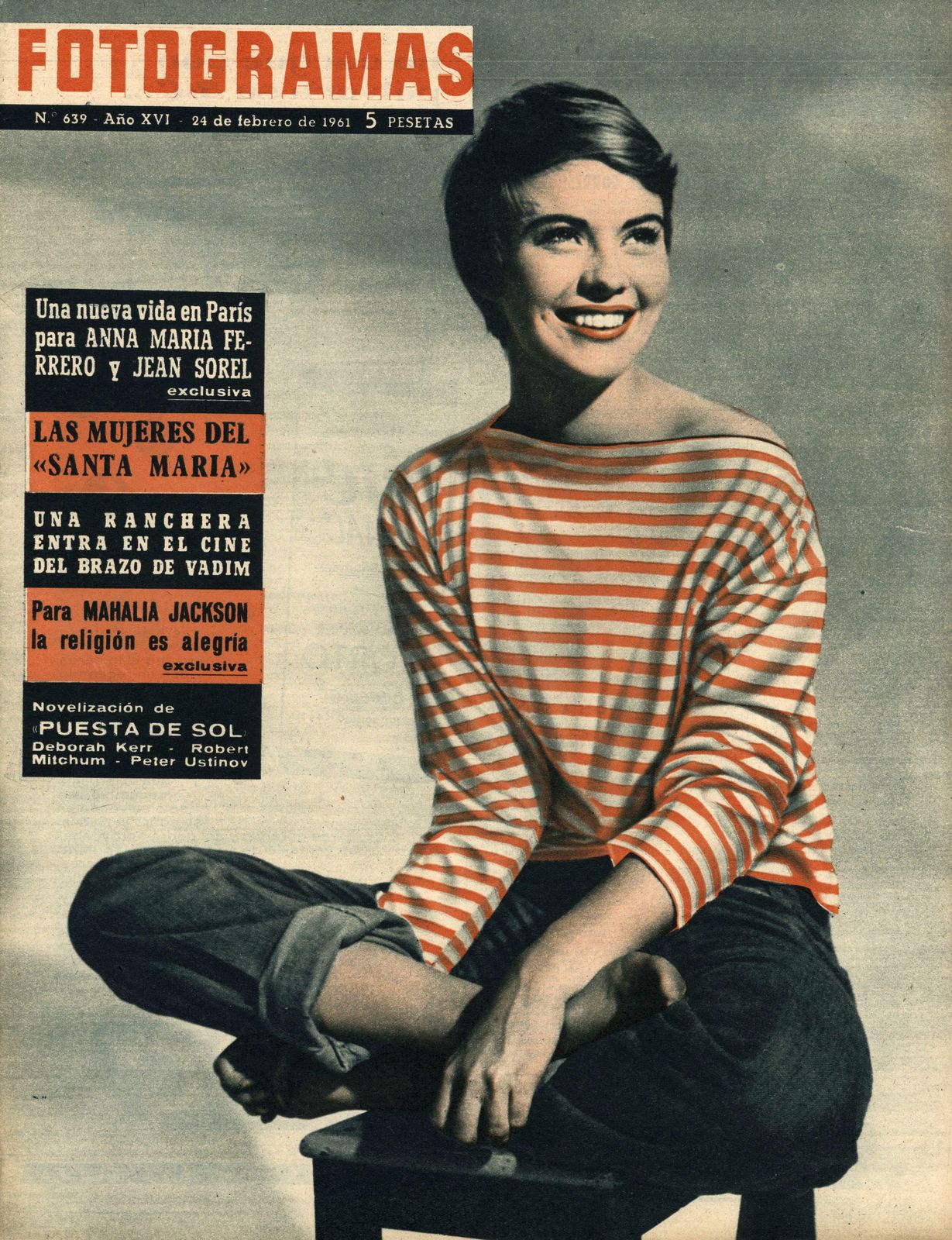 FOTOGRAMAS magazine cover Issue 639 24 February 1961