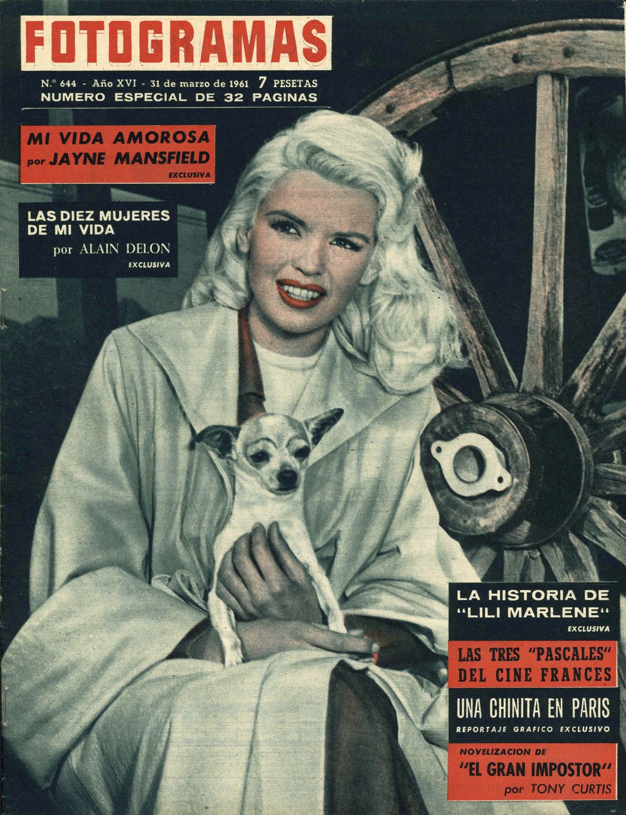 FOTOGRAMAS magazine cover Issue 644 31 March 1961