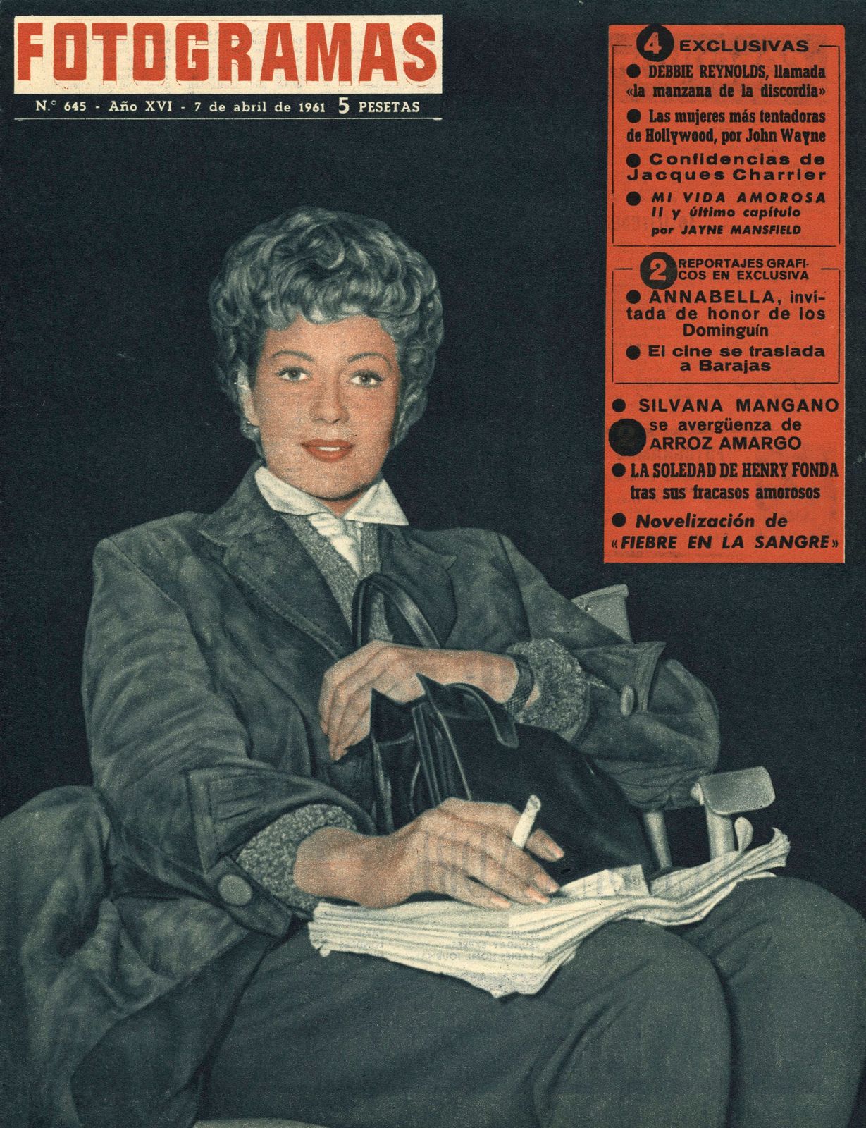 FOTOGRAMAS magazine cover Issue 645 7 April 1961