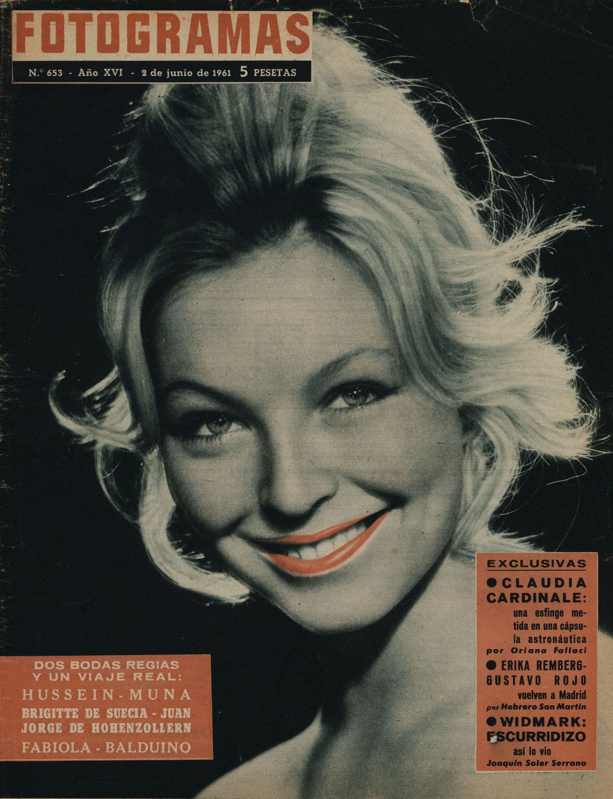FOTOGRAMAS magazine cover Issue 653 2 June 1961