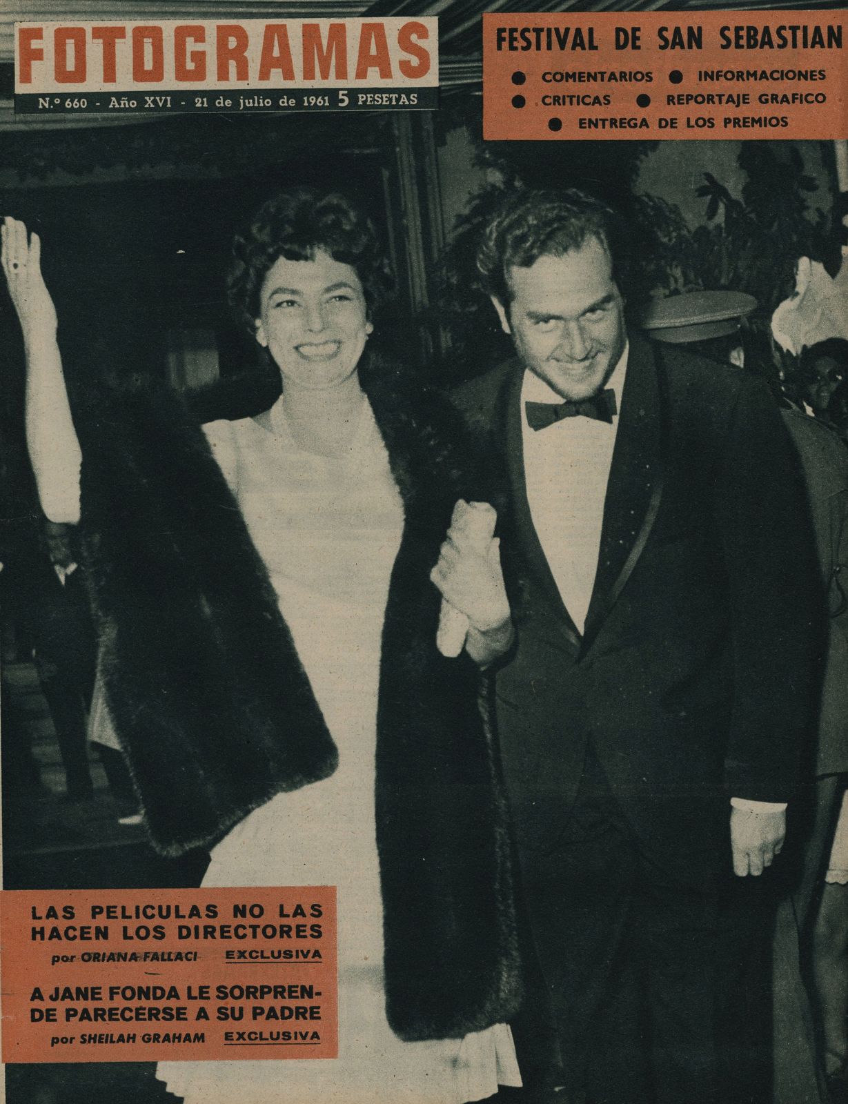 FOTOGRAMAS magazine cover Issue 660 21 July 1961