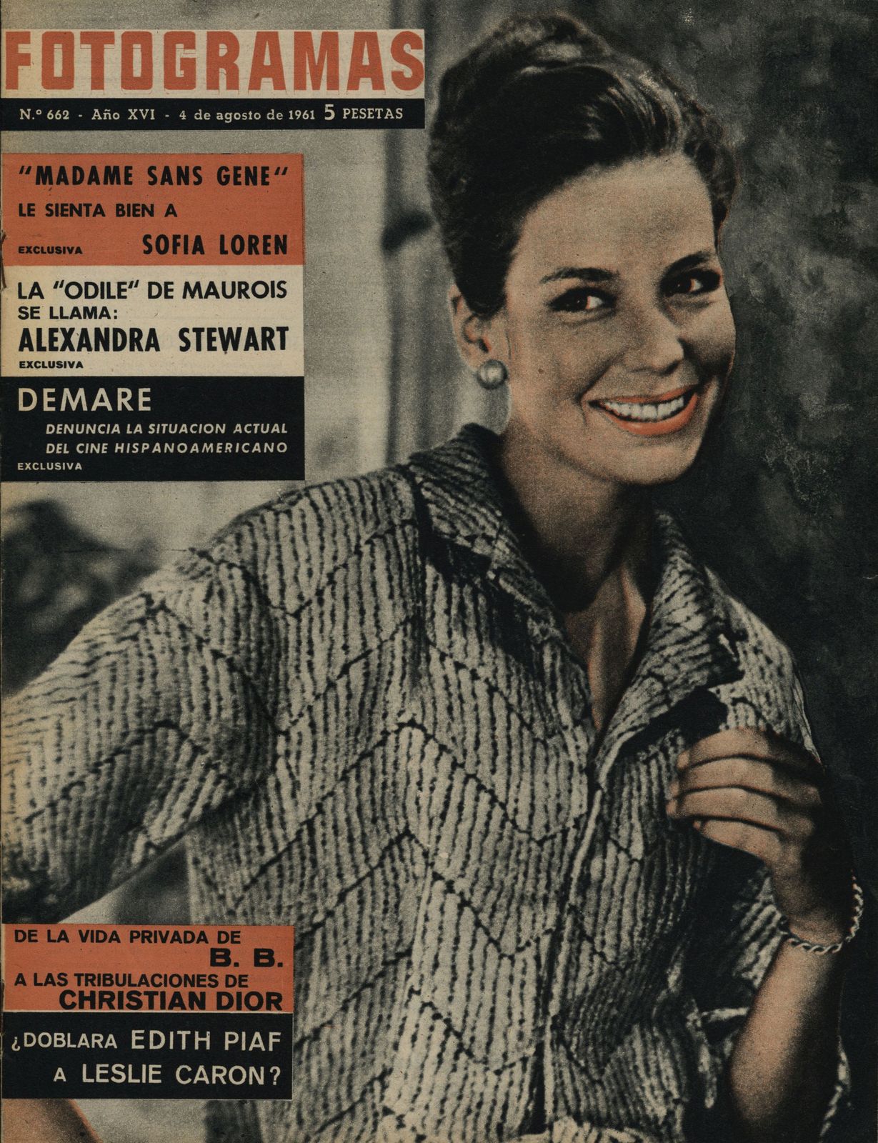 FOTOGRAMAS magazine cover Issue 662 4 August 1961