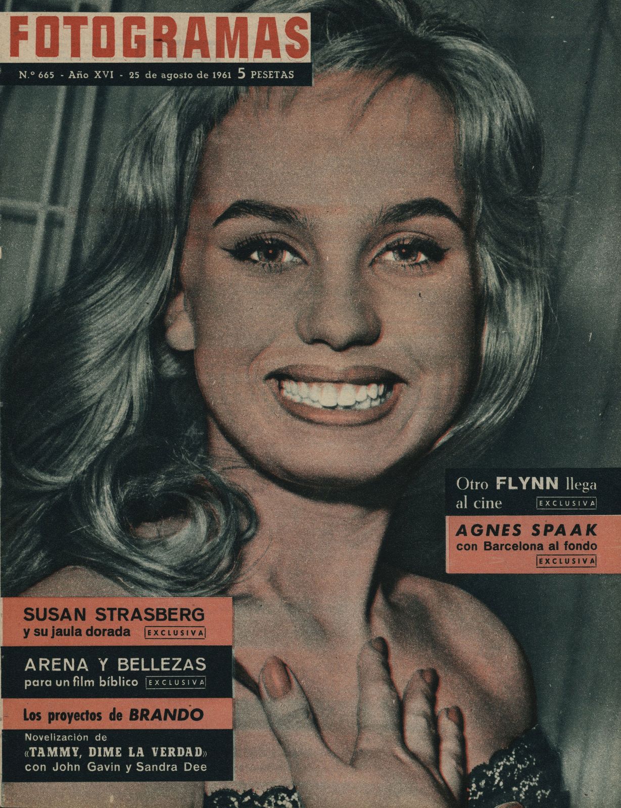 FOTOGRAMAS magazine cover Issue 665 25 August 1961
