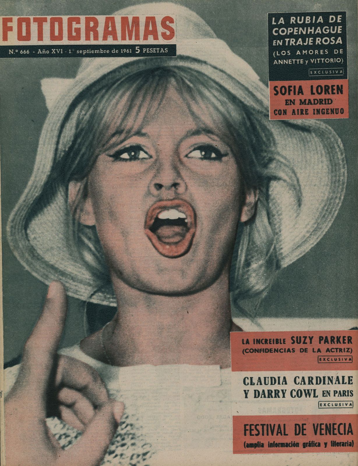 FOTOGRAMAS magazine cover Issue 666 1 September 1961