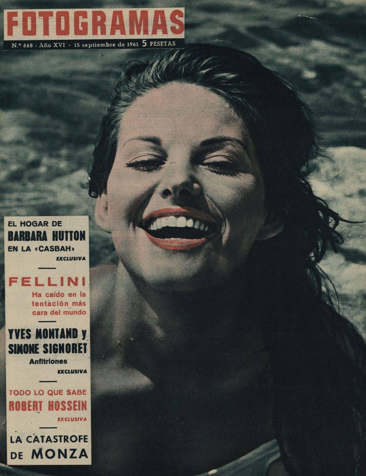 FOTOGRAMAS magazine cover Issue 668 15 September 1961