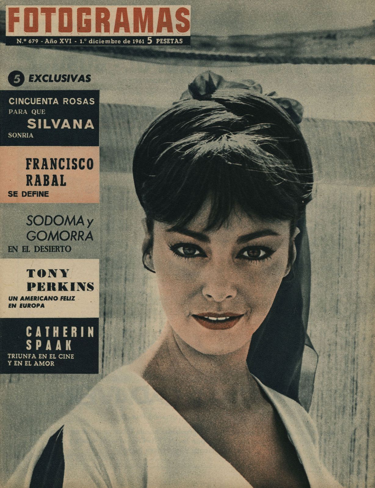 FOTOGRAMAS magazine cover Issue 679 1 December 1961
