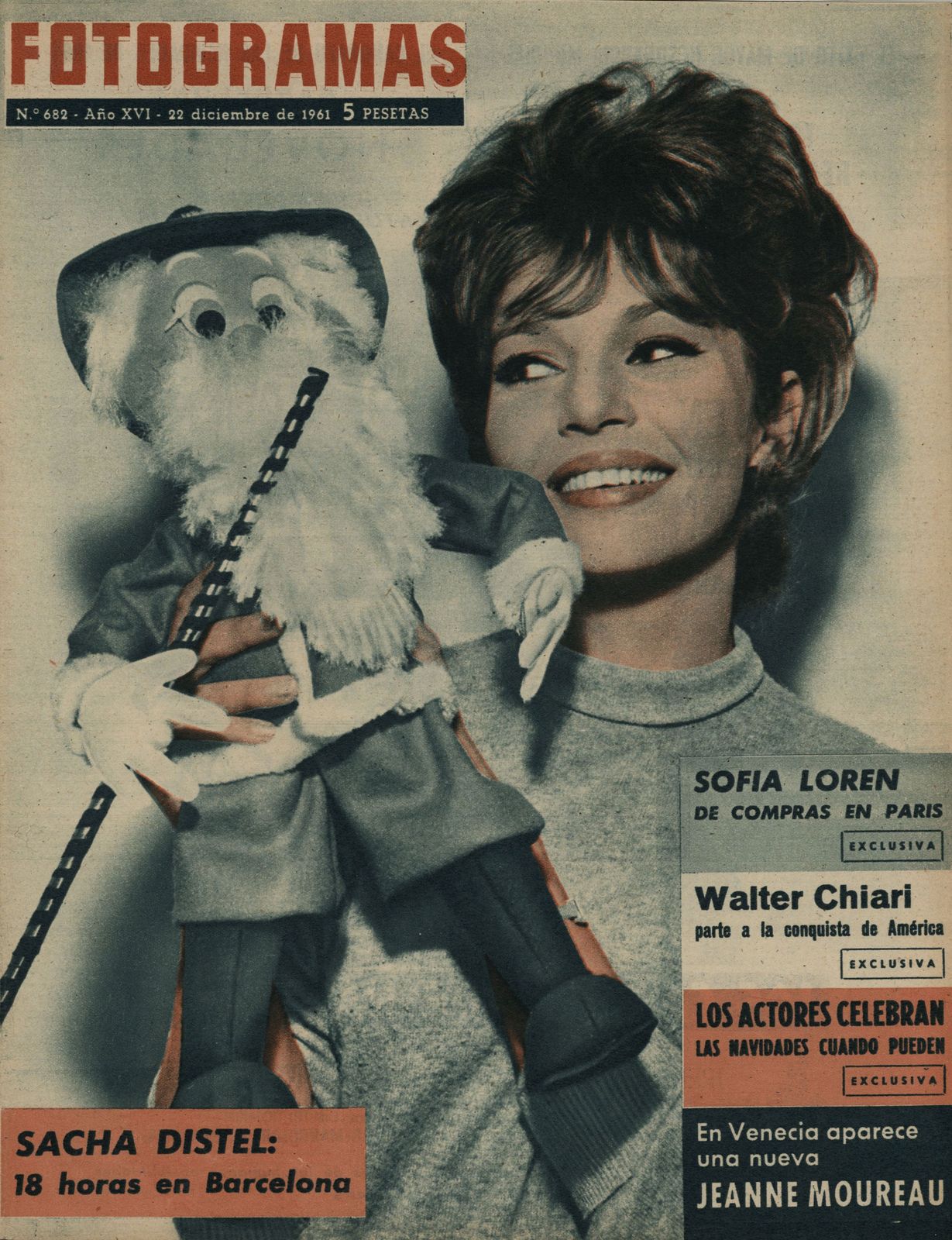 FOTOGRAMAS magazine cover Issue 682 22 December 1961