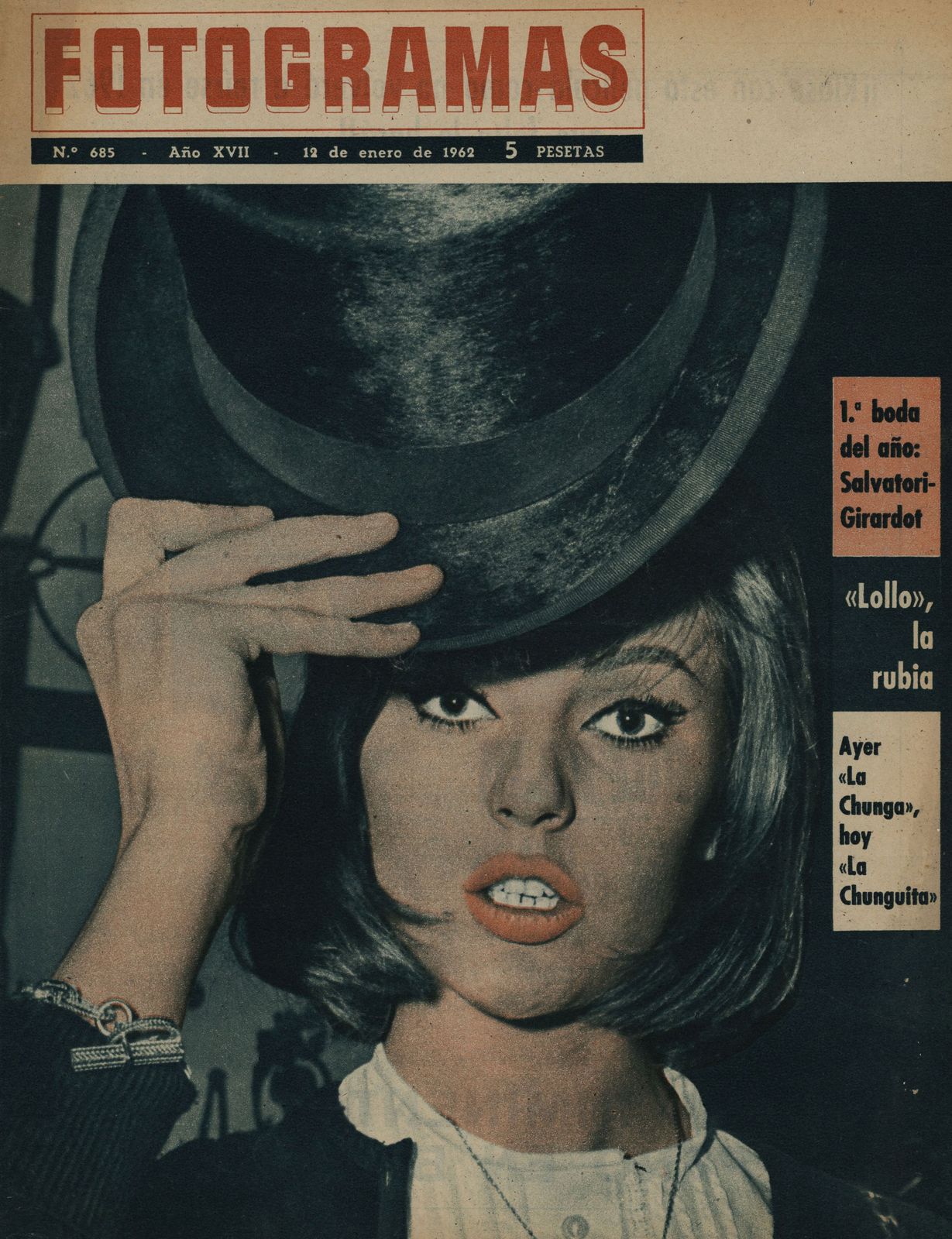 FOTOGRAMAS magazine cover Issue 685 12 January 1962