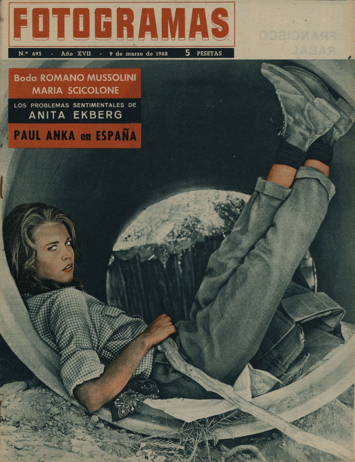 FOTOGRAMAS magazine cover Issue 693 9 March 1962