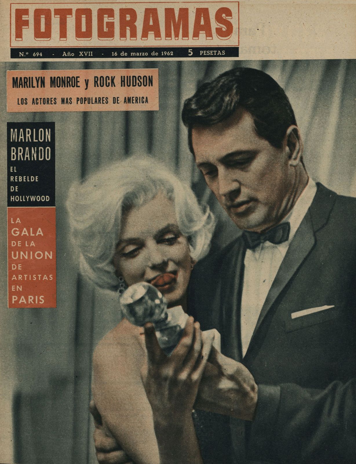 FOTOGRAMAS magazine cover Issue 694 16 March 1962